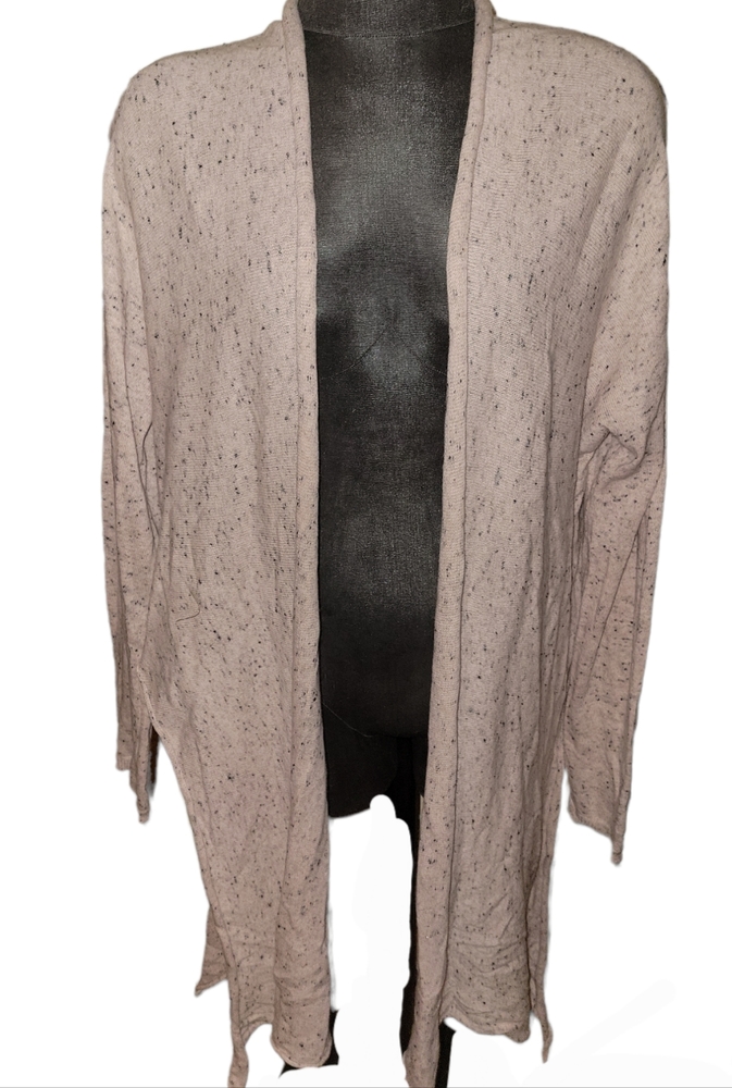 RDI from Nordstrom Light Pink Long Slit Sides Sweater Open Front Cardigan sz M